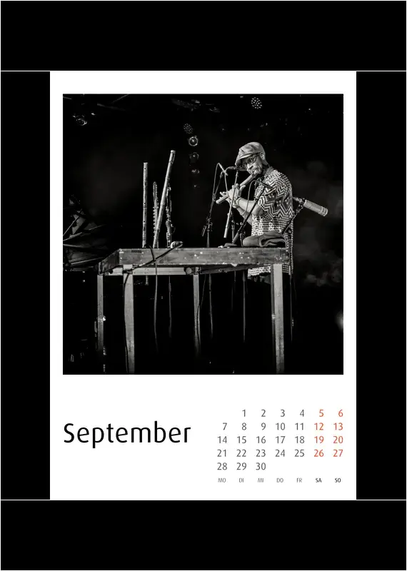 Enjoy Jazz Kalender 2026 - Fotos: Frank Schindelbeck Jazzofotgrafie