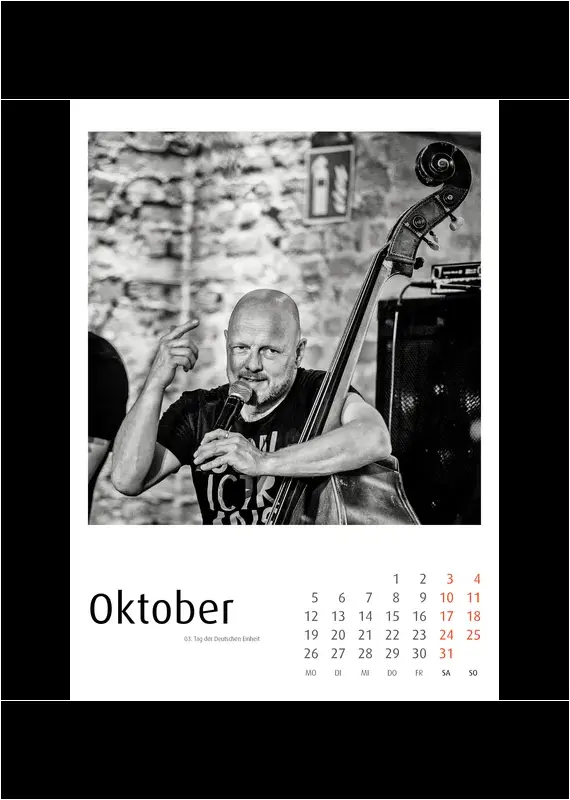 Enjoy Jazz Kalender 2026 - Fotos: Frank Schindelbeck Jazzofotgrafie