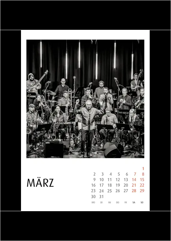 Enjoy Jazz Kalender 2026 - Fotos: Frank Schindelbeck Jazzofotgrafie