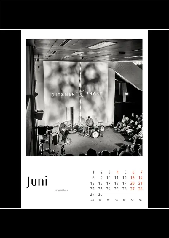 Enjoy Jazz Kalender 2026 - Fotos: Frank Schindelbeck Jazzofotgrafie