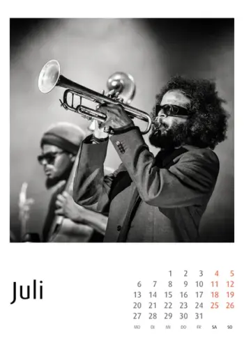 Enjoy Jazz Kalender 2026 - Fotos: Frank Schindelbeck Jazzofotgrafie