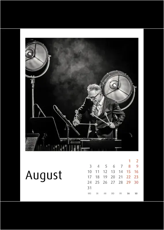 Enjoy Jazz Kalender 2026 - Fotos: Frank Schindelbeck Jazzofotgrafie