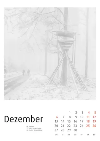 Hochsitzkalender - von kalenderexperte.de - Fotos: Frank Schindelbeck