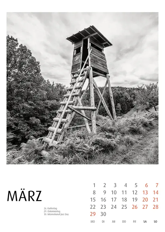 Hochsitzkalender - von kalenderexperte.de - Fotos: Frank Schindelbeck