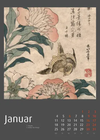 Japanische Farbholzschnitte 2027 - Tiere - Fotokalender - Kalenderexperte