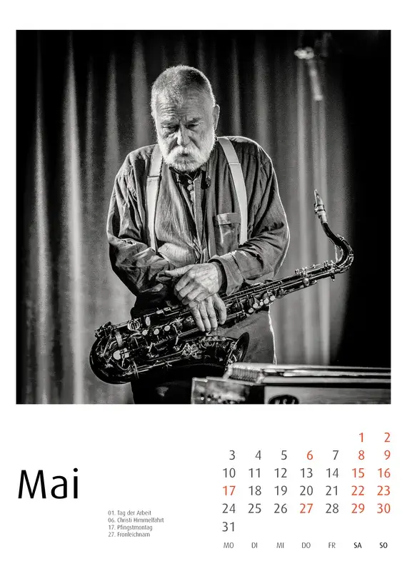 Peter Brötzmann - Jazzfotografie - Jazzkalender Schindelbeck